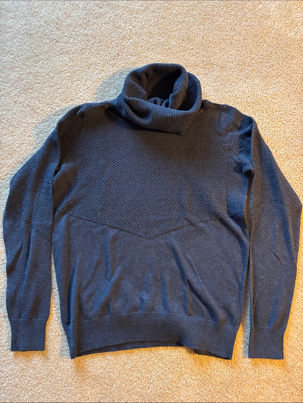 Lole Navy Cowl Neck Sweater - Textured Knit